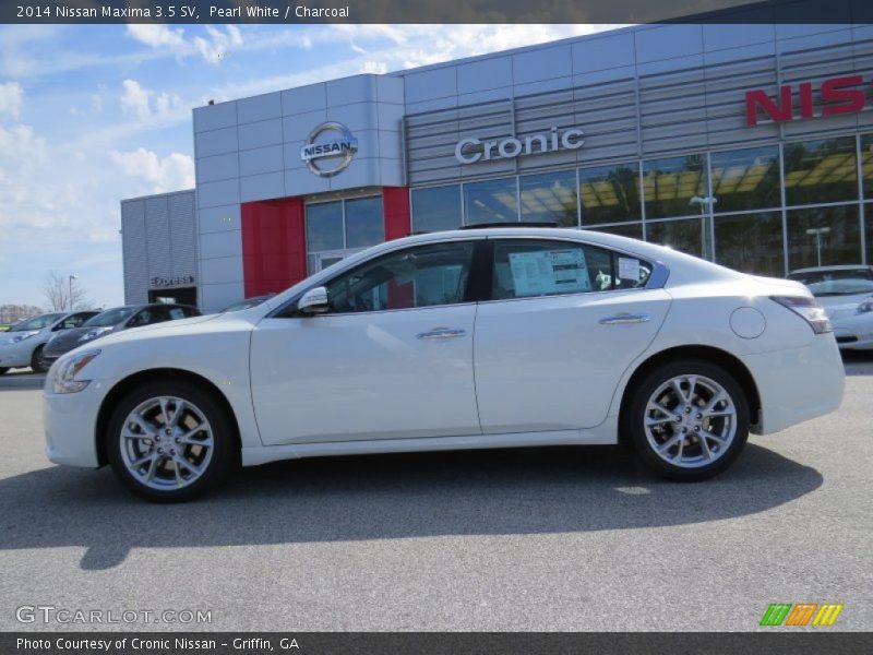 Pearl White / Charcoal 2014 Nissan Maxima 3.5 SV