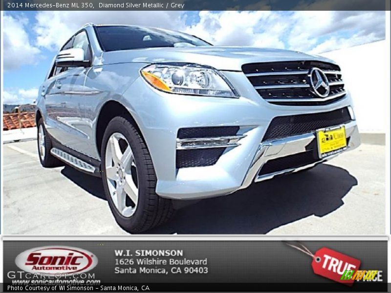 Diamond Silver Metallic / Grey 2014 Mercedes-Benz ML 350