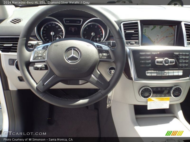 Diamond Silver Metallic / Grey 2014 Mercedes-Benz ML 350