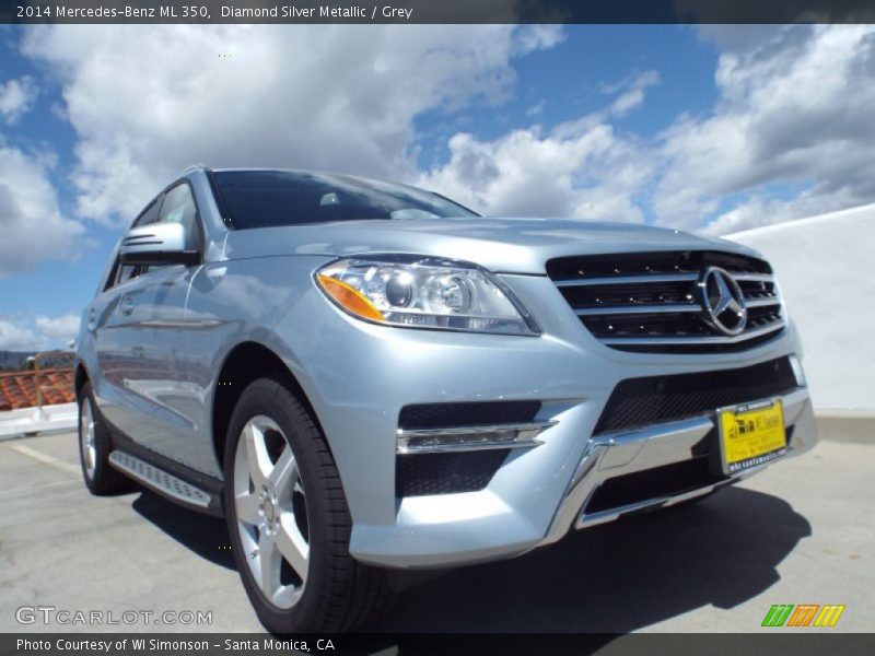 Diamond Silver Metallic / Grey 2014 Mercedes-Benz ML 350