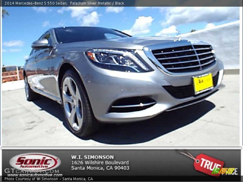 Paladium Silver Metallic / Black 2014 Mercedes-Benz S 550 Sedan