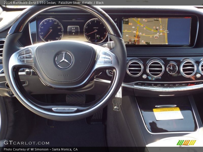 Paladium Silver Metallic / Black 2014 Mercedes-Benz S 550 Sedan