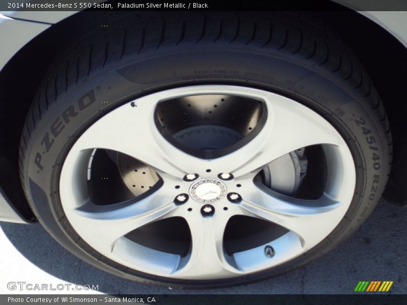 Paladium Silver Metallic / Black 2014 Mercedes-Benz S 550 Sedan