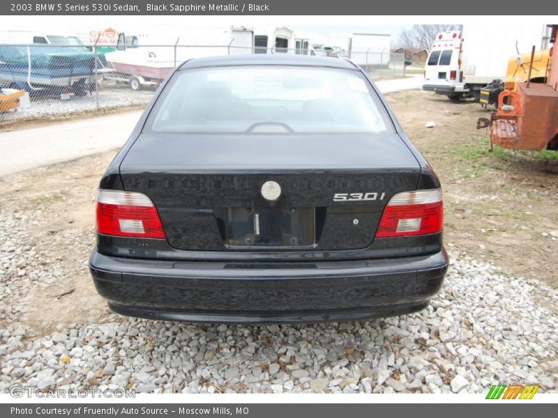 Black Sapphire Metallic / Black 2003 BMW 5 Series 530i Sedan
