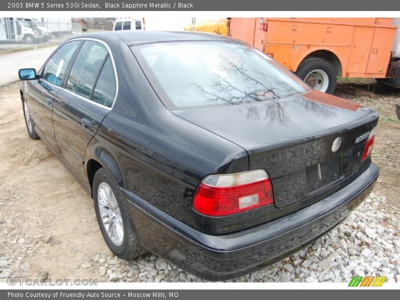 Black Sapphire Metallic / Black 2003 BMW 5 Series 530i Sedan