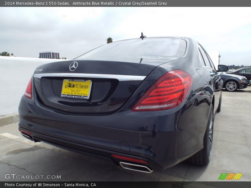 Anthracite Blue Metallic / Crystal Grey/Seashell Grey 2014 Mercedes-Benz S 550 Sedan