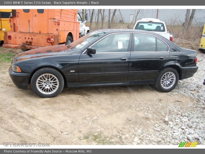 Black Sapphire Metallic / Black 2003 BMW 5 Series 530i Sedan