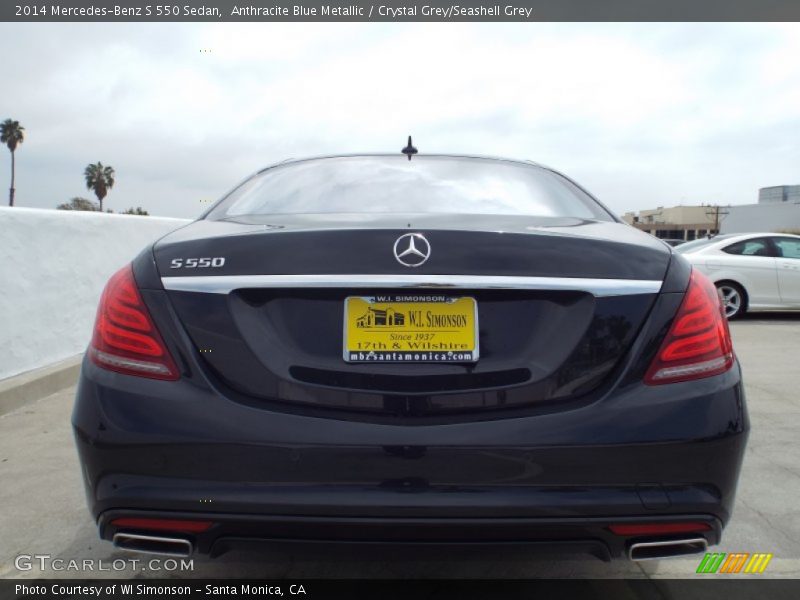 Anthracite Blue Metallic / Crystal Grey/Seashell Grey 2014 Mercedes-Benz S 550 Sedan