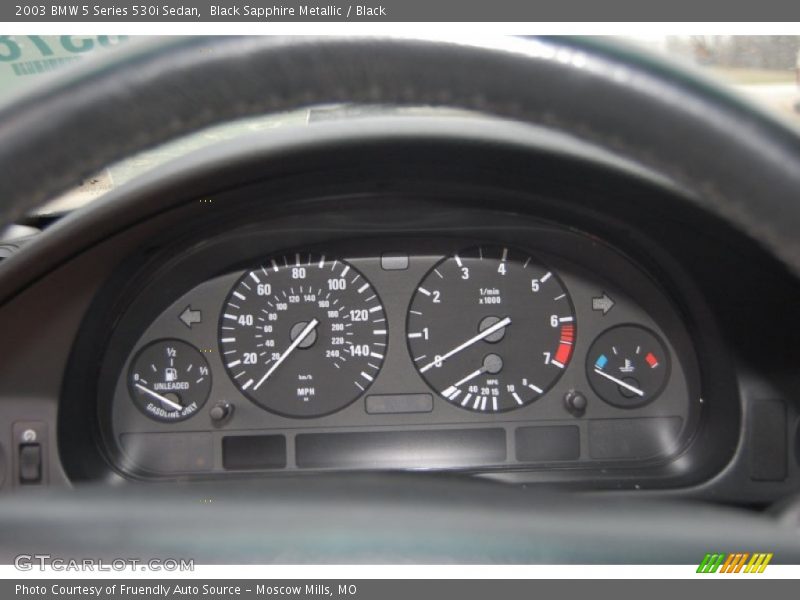 Black Sapphire Metallic / Black 2003 BMW 5 Series 530i Sedan