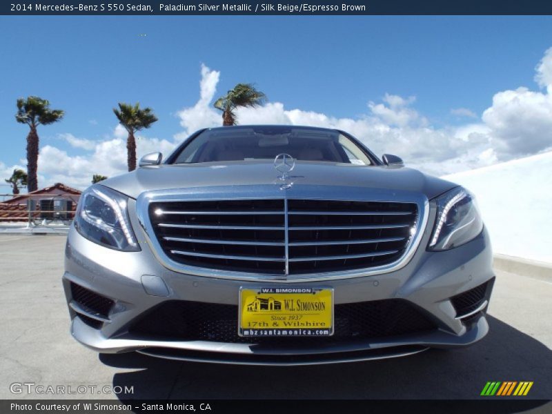 Paladium Silver Metallic / Silk Beige/Espresso Brown 2014 Mercedes-Benz S 550 Sedan
