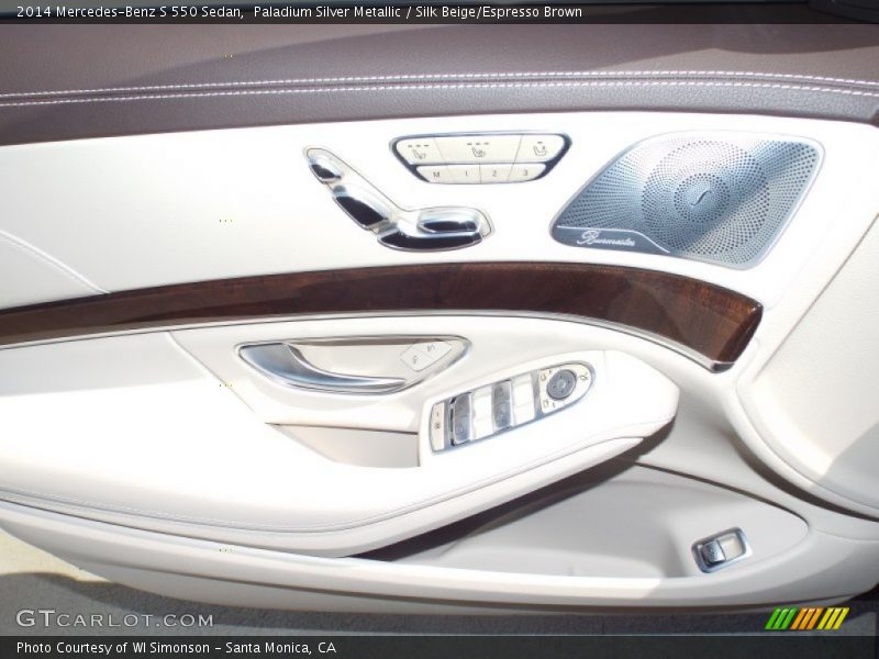 Paladium Silver Metallic / Silk Beige/Espresso Brown 2014 Mercedes-Benz S 550 Sedan