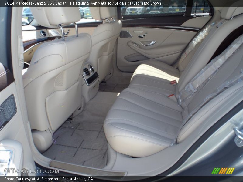 Paladium Silver Metallic / Silk Beige/Espresso Brown 2014 Mercedes-Benz S 550 Sedan