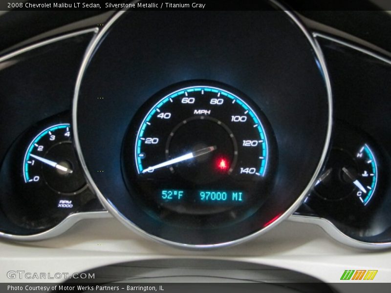 Silverstone Metallic / Titanium Gray 2008 Chevrolet Malibu LT Sedan