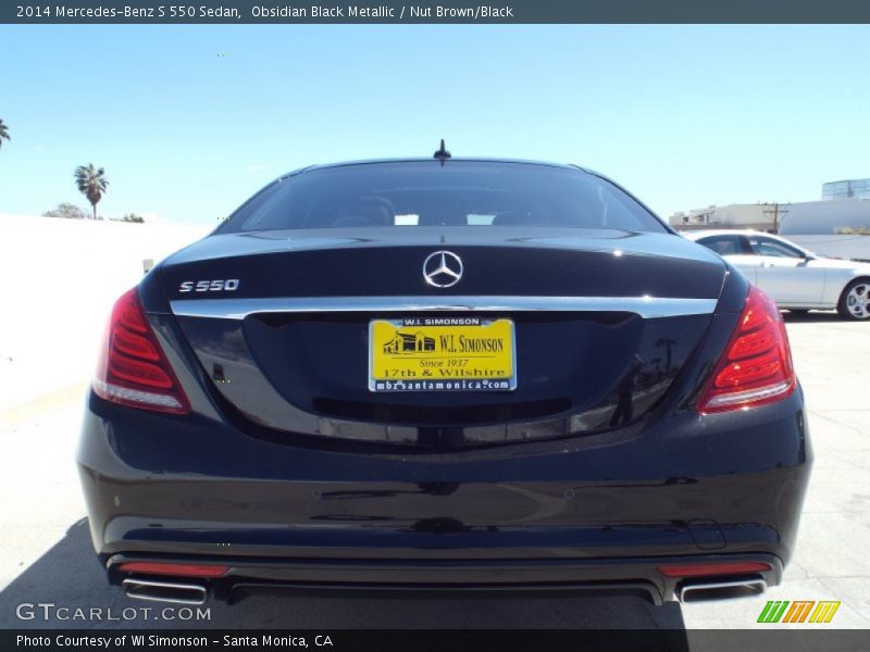 Obsidian Black Metallic / Nut Brown/Black 2014 Mercedes-Benz S 550 Sedan