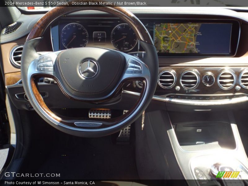 Obsidian Black Metallic / Nut Brown/Black 2014 Mercedes-Benz S 550 Sedan