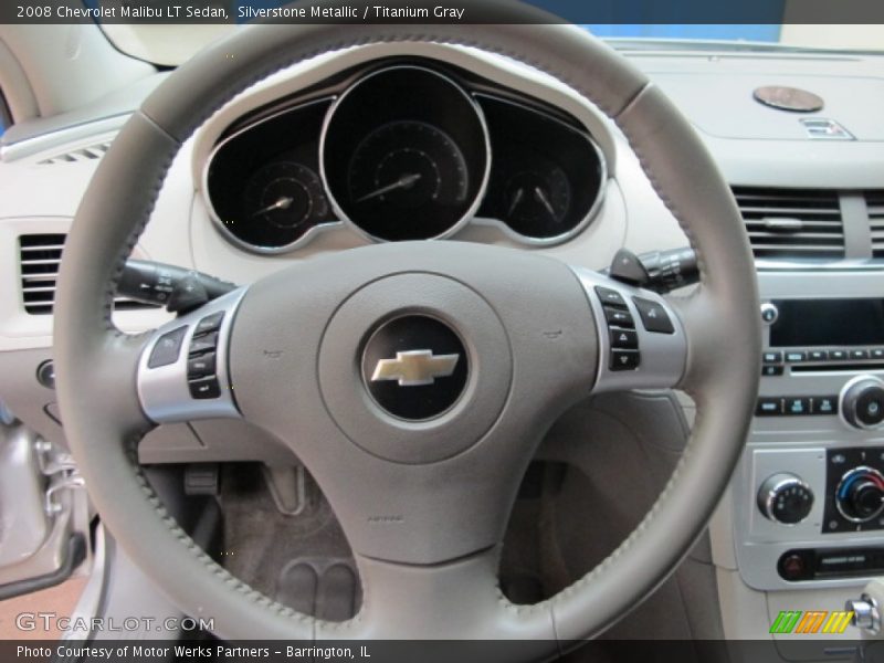 Silverstone Metallic / Titanium Gray 2008 Chevrolet Malibu LT Sedan