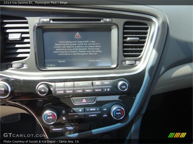Remington Red / Beige 2014 Kia Optima EX