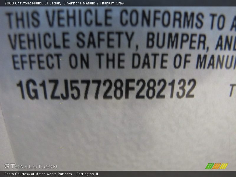 Silverstone Metallic / Titanium Gray 2008 Chevrolet Malibu LT Sedan