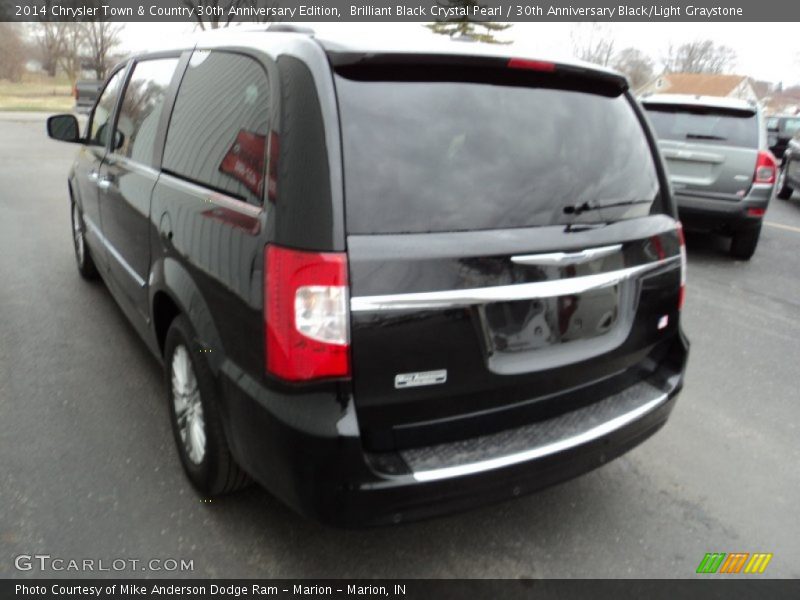 Brilliant Black Crystal Pearl / 30th Anniversary Black/Light Graystone 2014 Chrysler Town & Country 30th Anniversary Edition