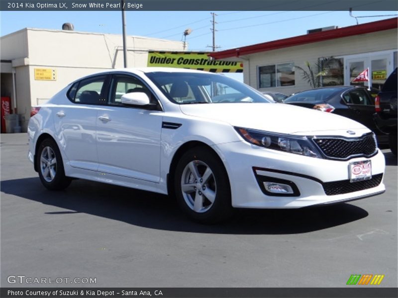 Snow White Pearl / Beige 2014 Kia Optima LX