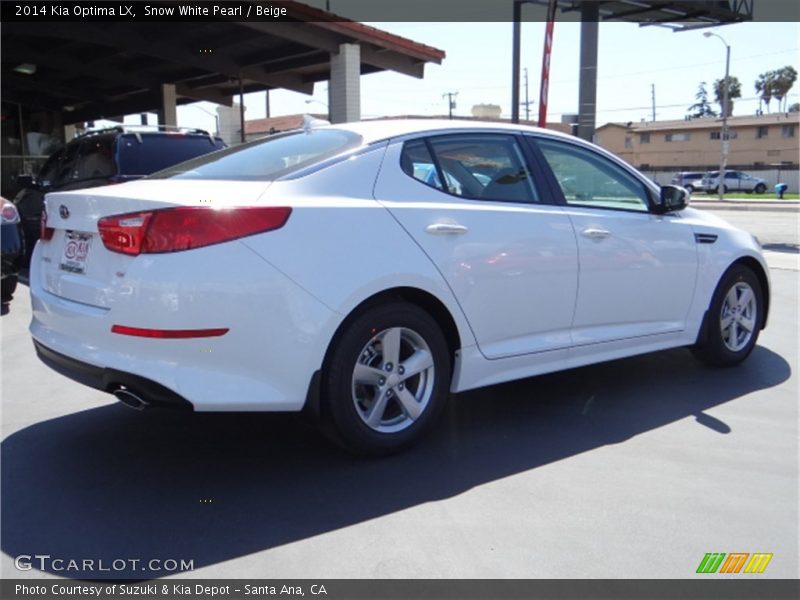 Snow White Pearl / Beige 2014 Kia Optima LX