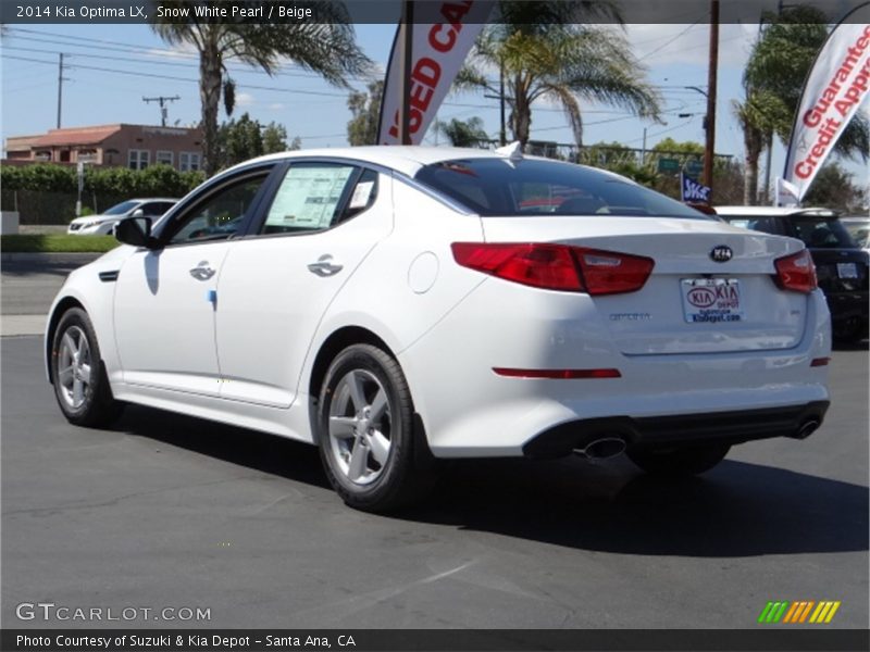Snow White Pearl / Beige 2014 Kia Optima LX