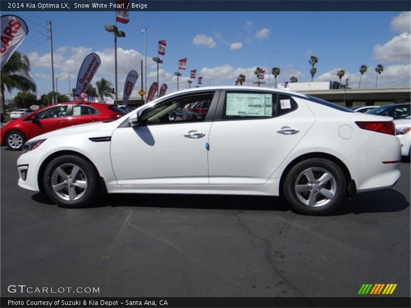  2014 Optima LX Snow White Pearl