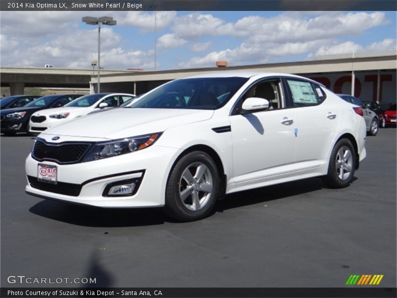 Snow White Pearl / Beige 2014 Kia Optima LX