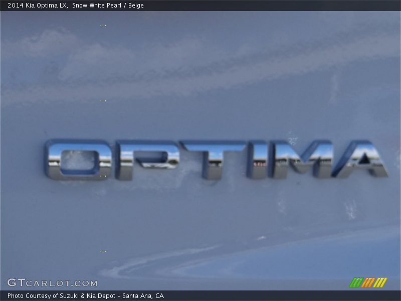 Snow White Pearl / Beige 2014 Kia Optima LX