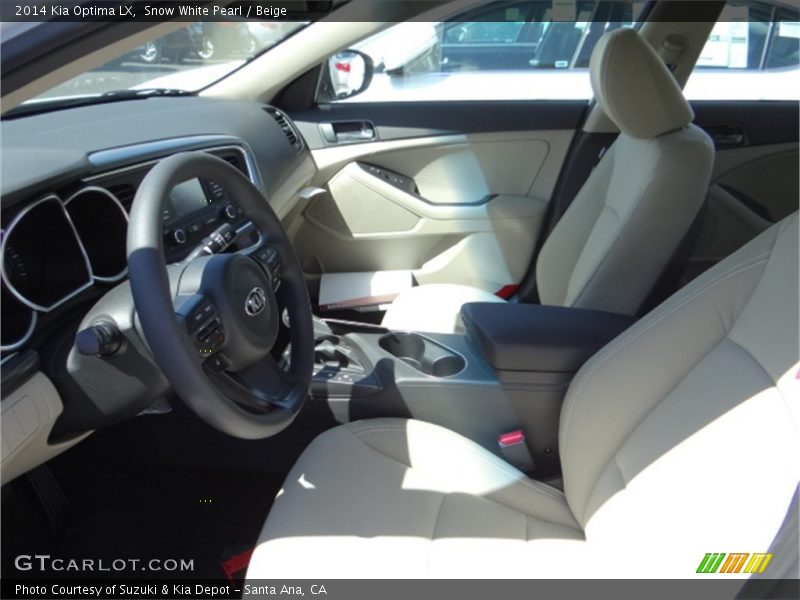 Snow White Pearl / Beige 2014 Kia Optima LX