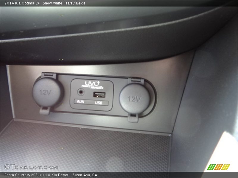 Snow White Pearl / Beige 2014 Kia Optima LX