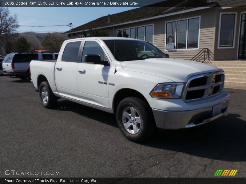 Stone White / Dark Slate Gray 2009 Dodge Ram 1500 SLT Crew Cab 4x4