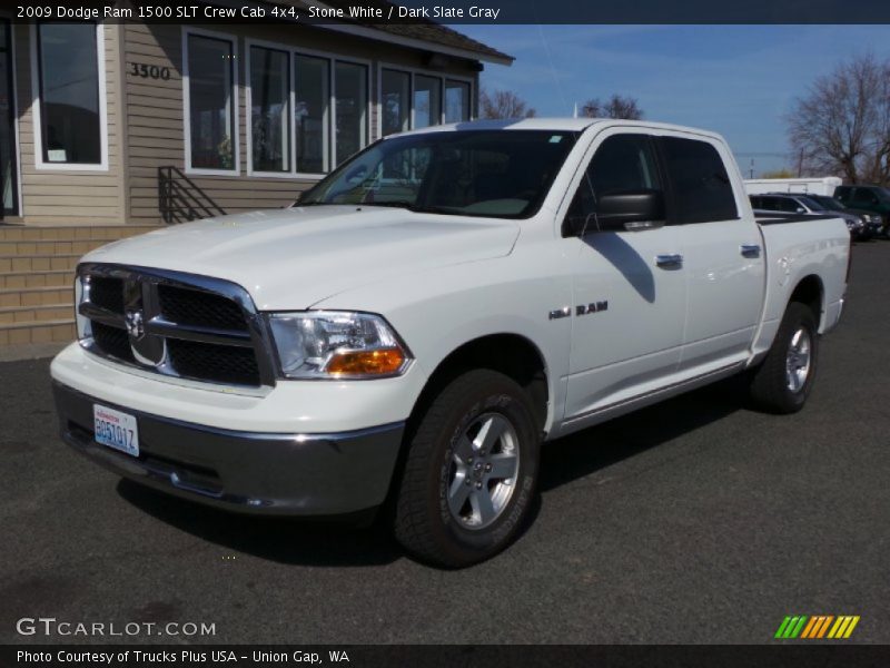 Stone White / Dark Slate Gray 2009 Dodge Ram 1500 SLT Crew Cab 4x4