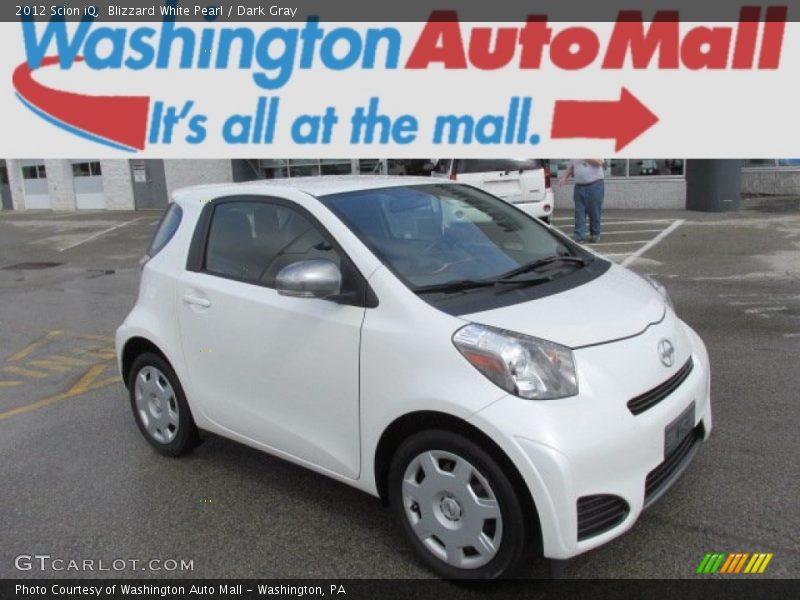 Blizzard White Pearl / Dark Gray 2012 Scion iQ