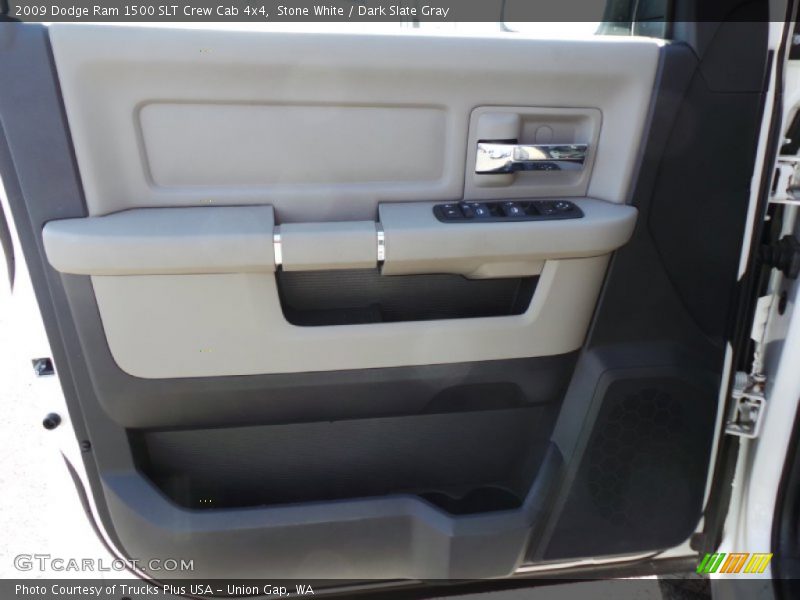Stone White / Dark Slate Gray 2009 Dodge Ram 1500 SLT Crew Cab 4x4