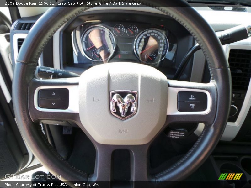 Stone White / Dark Slate Gray 2009 Dodge Ram 1500 SLT Crew Cab 4x4