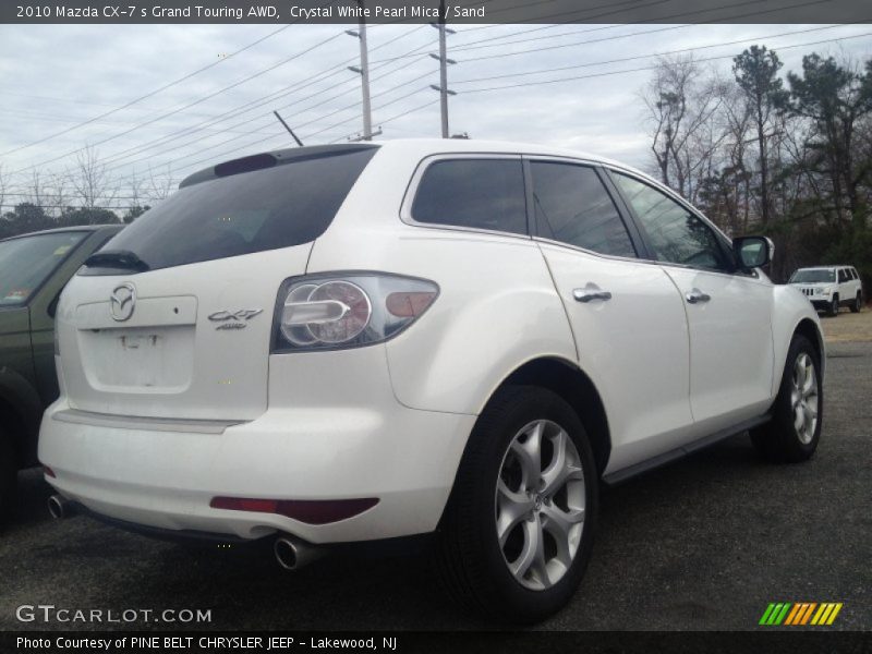 Crystal White Pearl Mica / Sand 2010 Mazda CX-7 s Grand Touring AWD