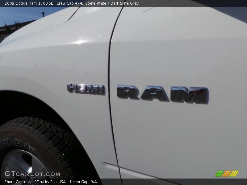 Stone White / Dark Slate Gray 2009 Dodge Ram 1500 SLT Crew Cab 4x4