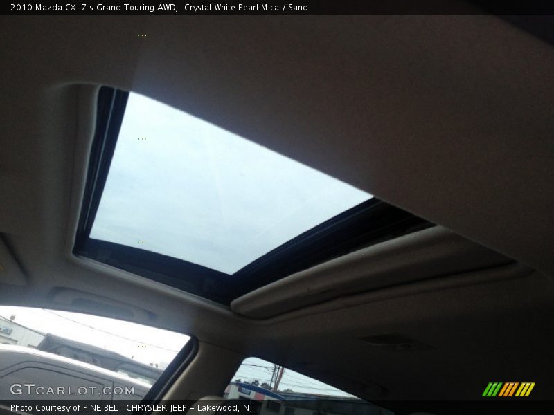 Crystal White Pearl Mica / Sand 2010 Mazda CX-7 s Grand Touring AWD