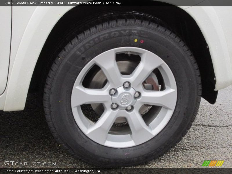Blizzard White Pearl / Ash Gray 2009 Toyota RAV4 Limited V6 4WD