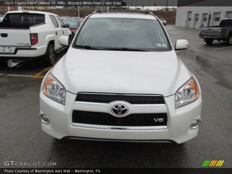 Blizzard White Pearl / Ash Gray 2009 Toyota RAV4 Limited V6 4WD