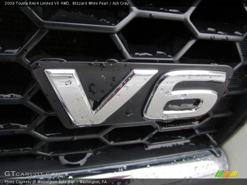 Blizzard White Pearl / Ash Gray 2009 Toyota RAV4 Limited V6 4WD