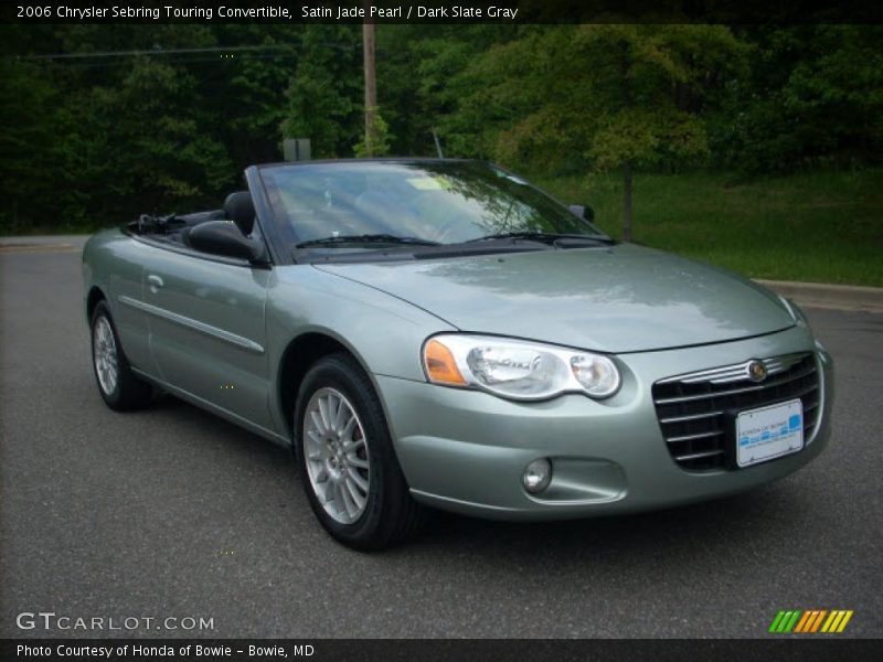 Satin Jade Pearl / Dark Slate Gray 2006 Chrysler Sebring Touring Convertible
