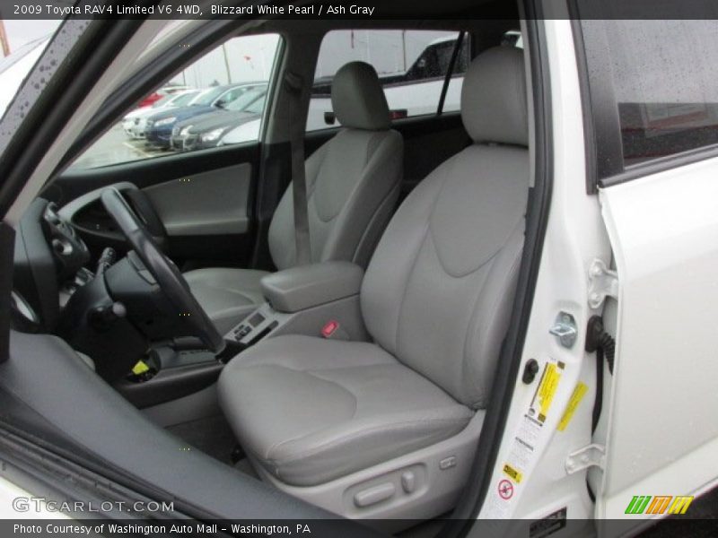 Blizzard White Pearl / Ash Gray 2009 Toyota RAV4 Limited V6 4WD