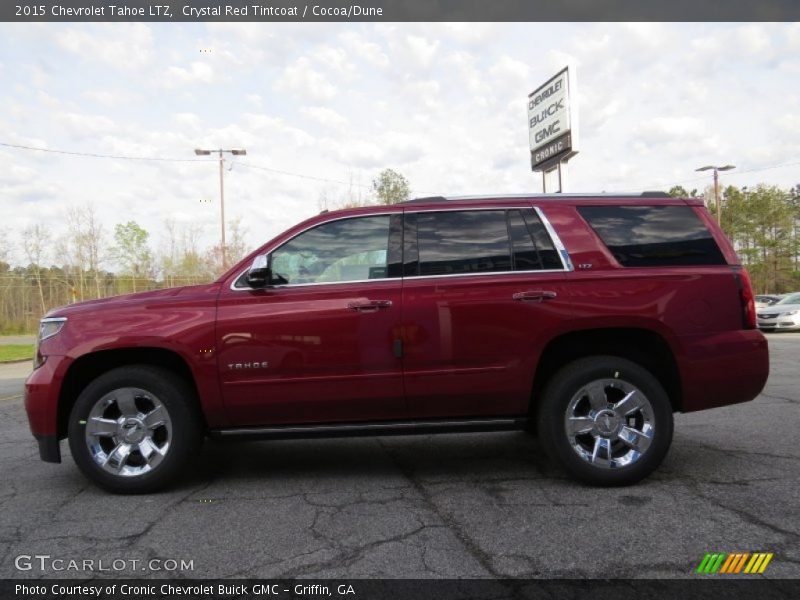 Crystal Red Tintcoat / Cocoa/Dune 2015 Chevrolet Tahoe LTZ