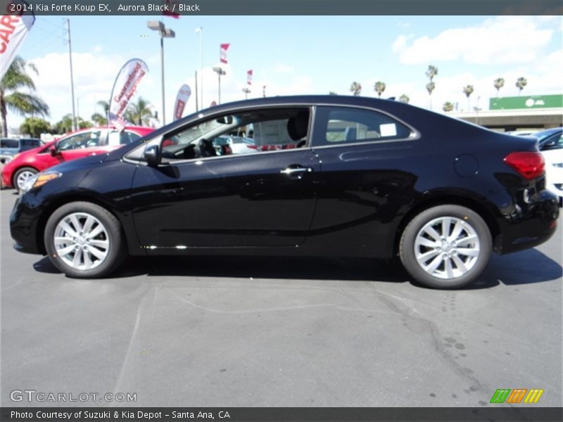 Aurora Black / Black 2014 Kia Forte Koup EX