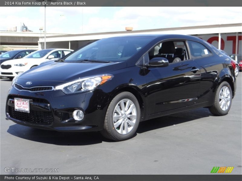 Aurora Black / Black 2014 Kia Forte Koup EX
