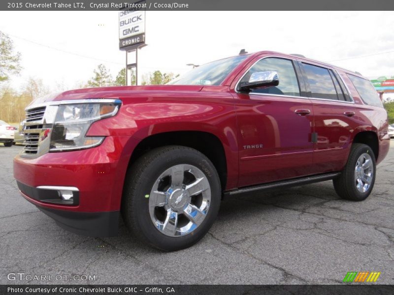 Crystal Red Tintcoat / Cocoa/Dune 2015 Chevrolet Tahoe LTZ