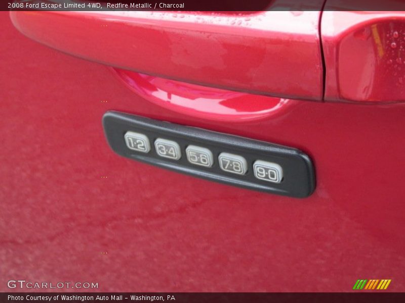 Redfire Metallic / Charcoal 2008 Ford Escape Limited 4WD
