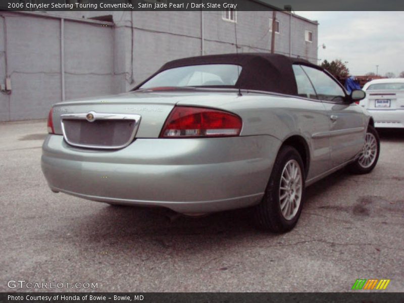 Satin Jade Pearl / Dark Slate Gray 2006 Chrysler Sebring Touring Convertible